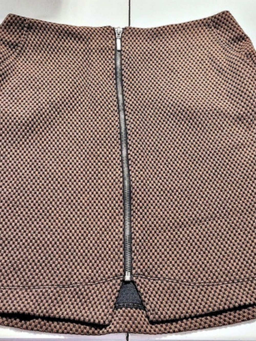 Charlotte Russe Geometric A-Line Skirt in Brown & Black Size Medium